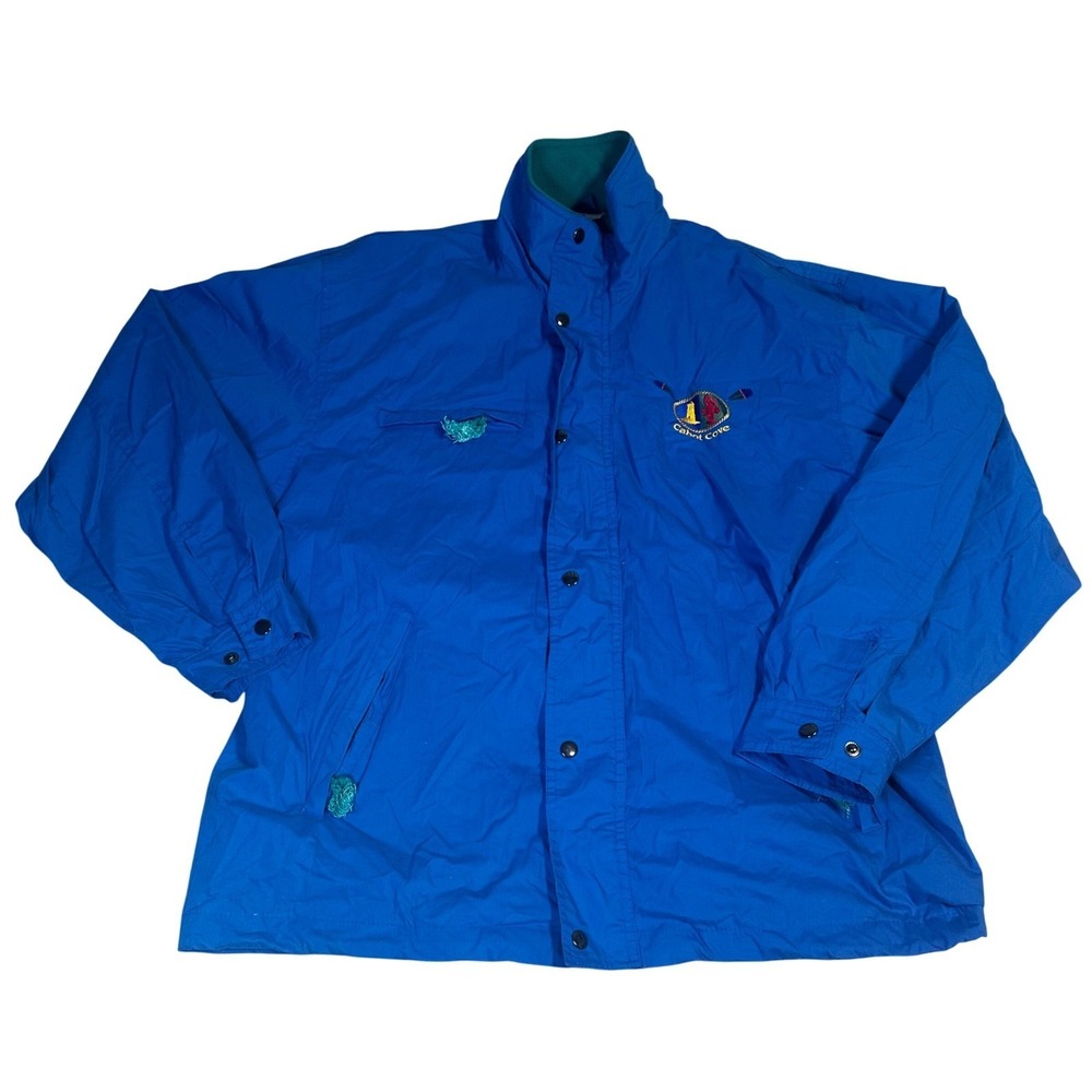 Time Square Sportswear Blue Embroidered Lobster Canoe Jacket L